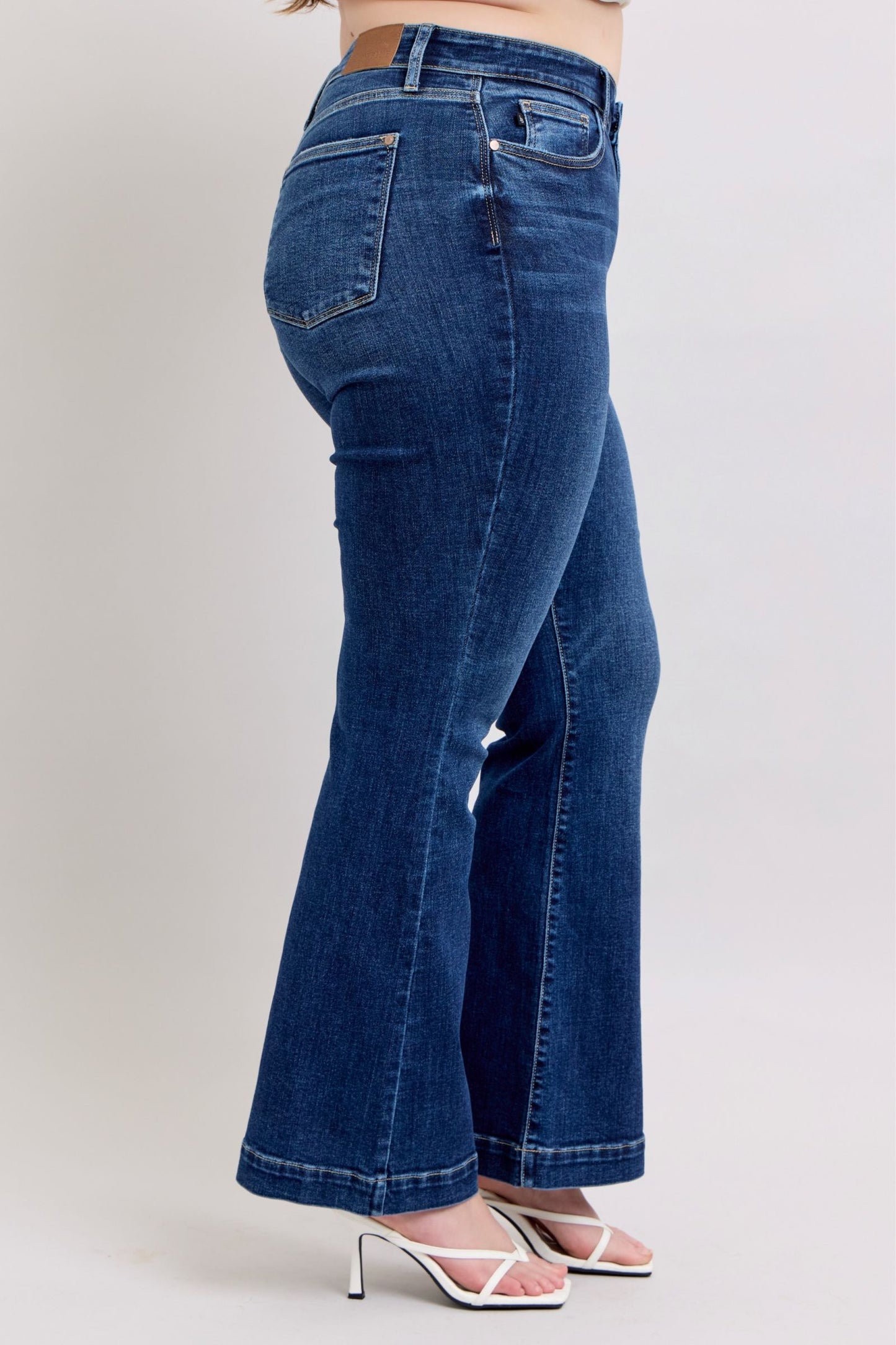 Judy Blue Full Size High Rise Flare Jeans with Pockets Plus Size - Smart Shopper