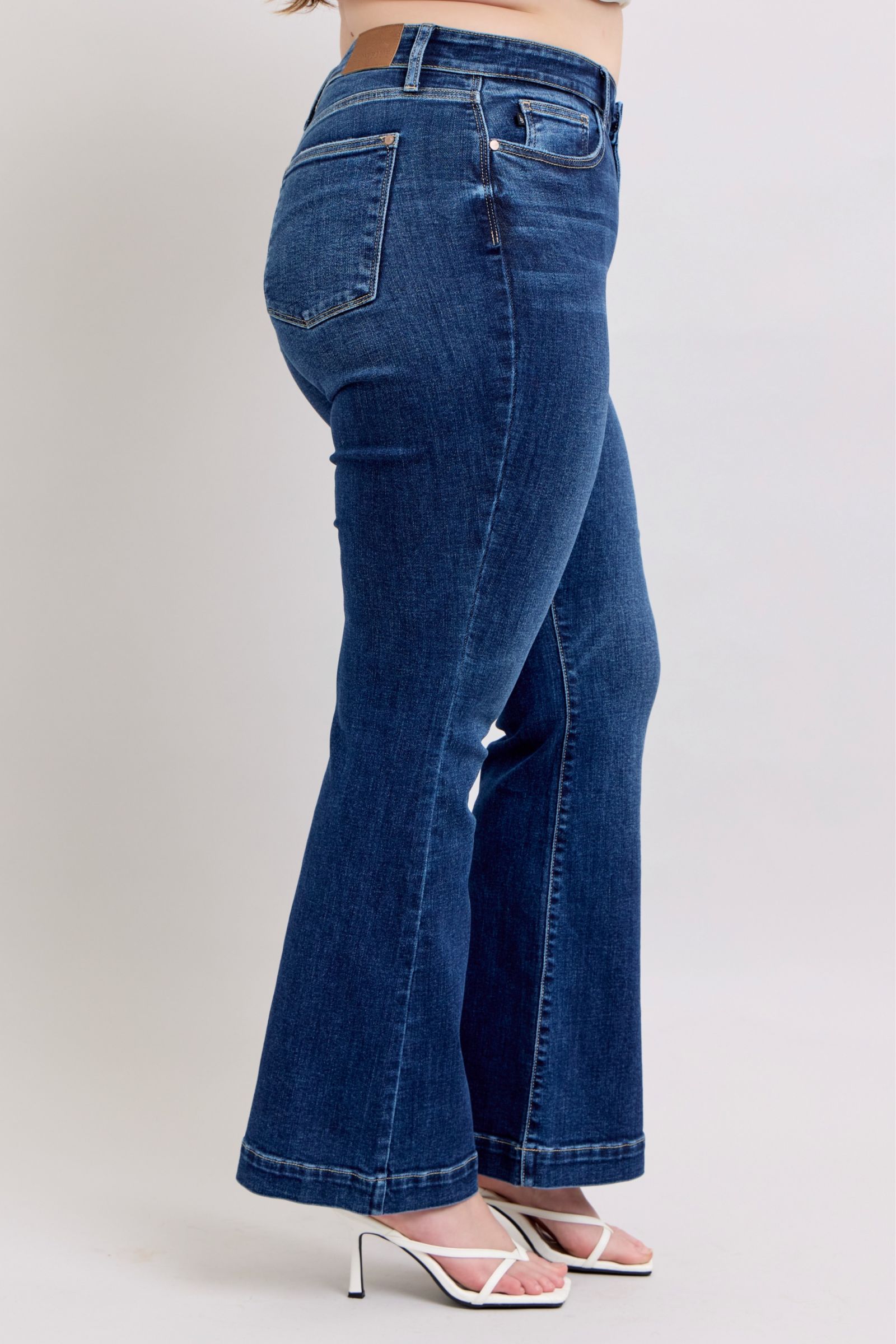 Judy Blue Full Size High Rise Flare Jeans with Pockets Plus Size - Smart Shopper