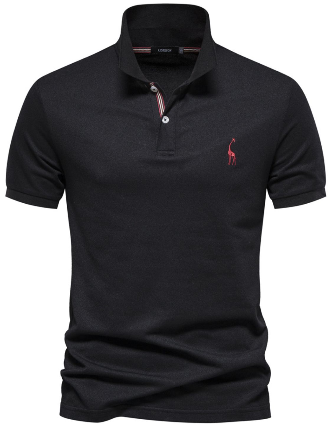 Men's Giraffe Embroidered Short Sleeve Polo - Smart Shopper