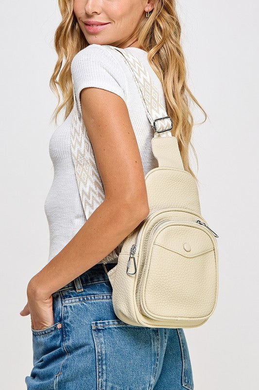 Fame Textured PU Leather Sling Bag - Smart Shopper