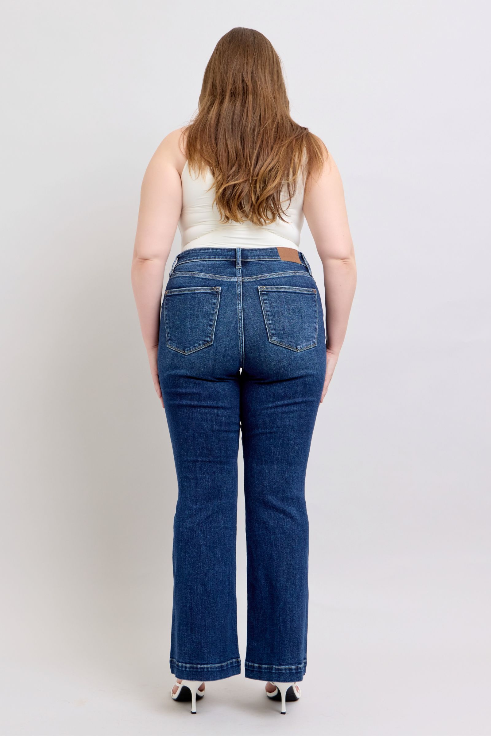 Judy Blue Full Size High Rise Flare Jeans with Pockets Plus Size - Smart Shopper