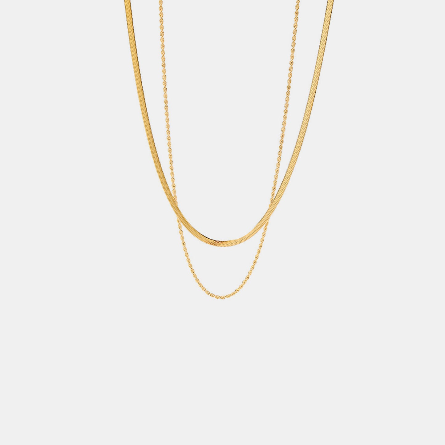 18K Gold-Plated Double-Layered Necklace - Smart Shopper