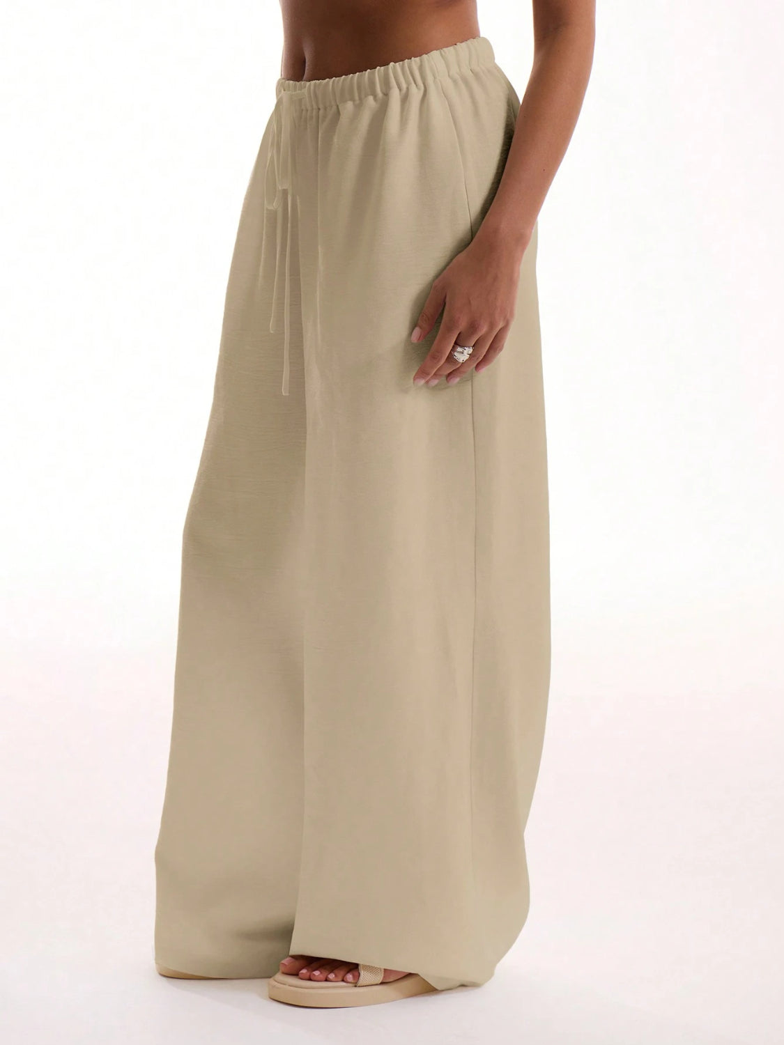 Drawstring Wide Leg Pants - Smart Shopper