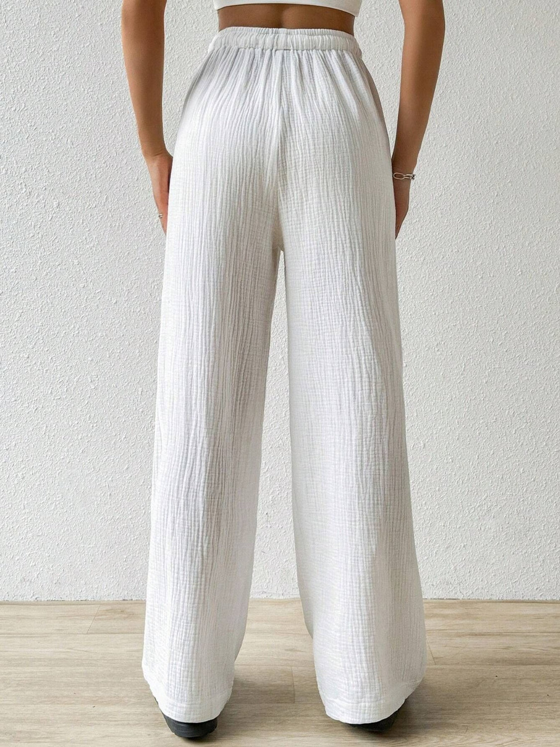 Drawstring Wide Leg Pants - Smart Shopper