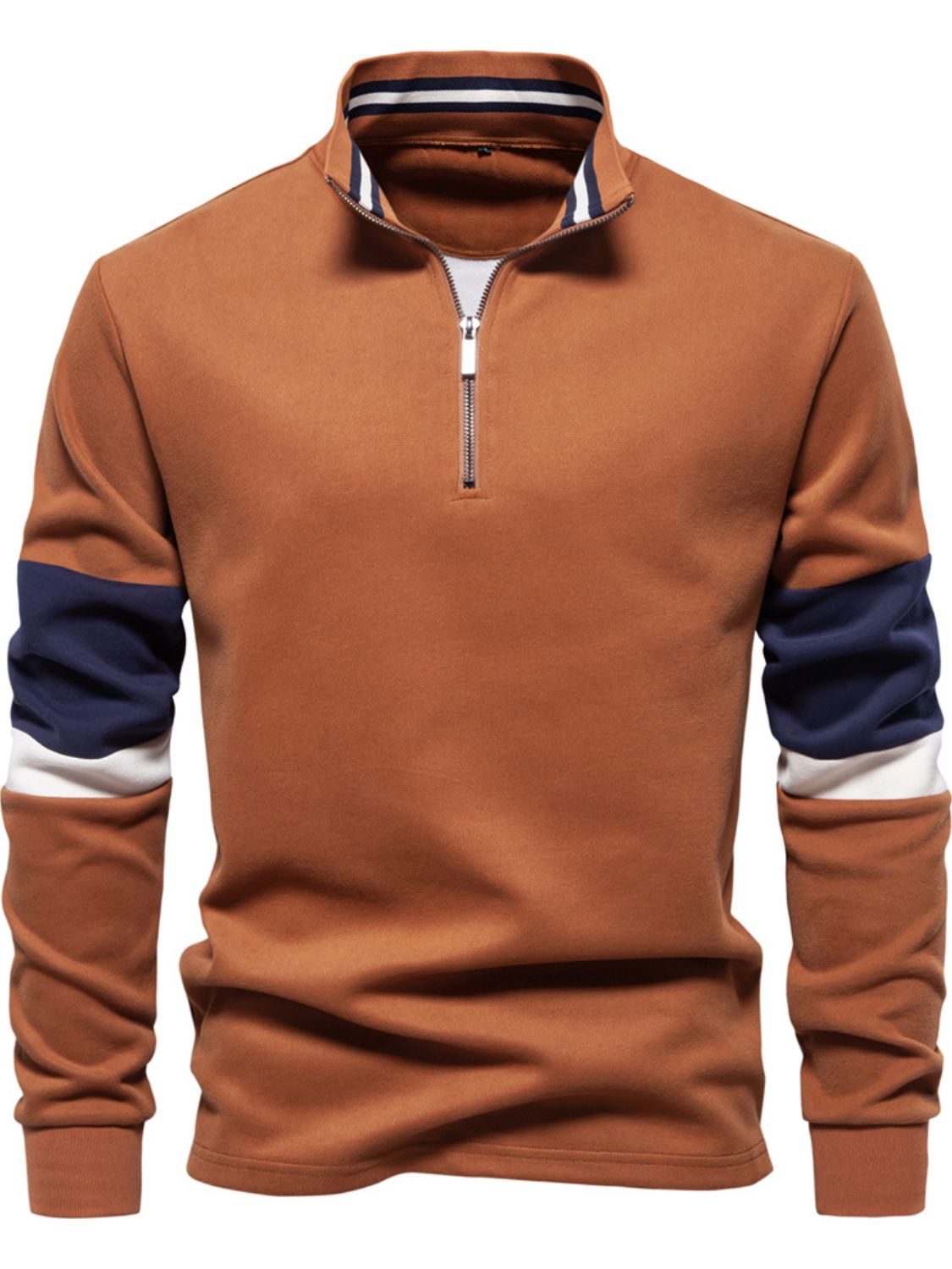 Men's Color Block Long Sleeve Polo - Smart Shopper