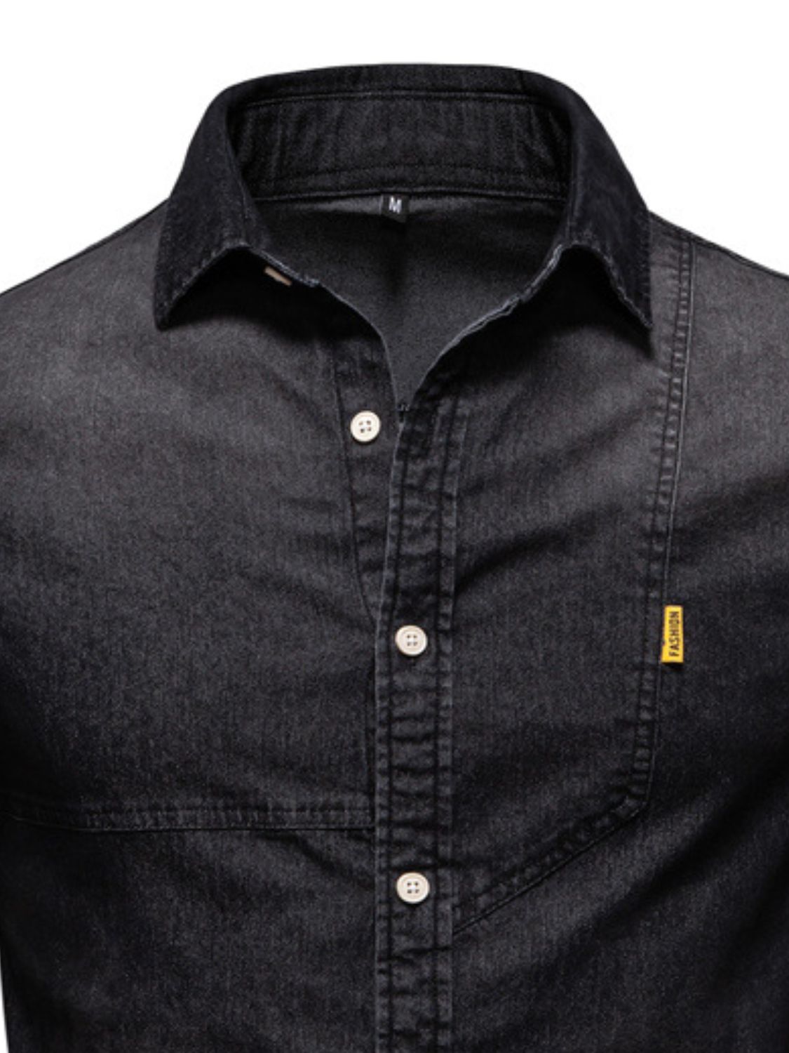 Men's Button Down Collared Neck Denim Shirt - Smart Shopper