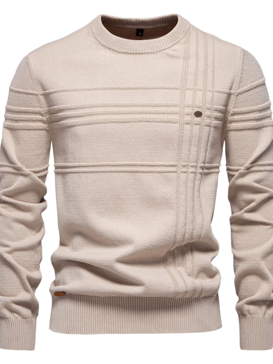 Men's Round Neck Striped Sweater - Smart Shopper