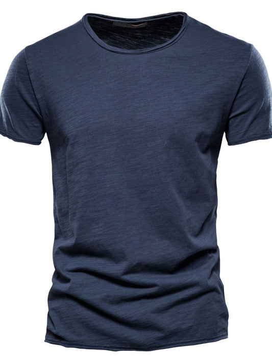 Men's Full Size Round Neck Short Sleeve T-Shirt Plus Size - Smart Shopper