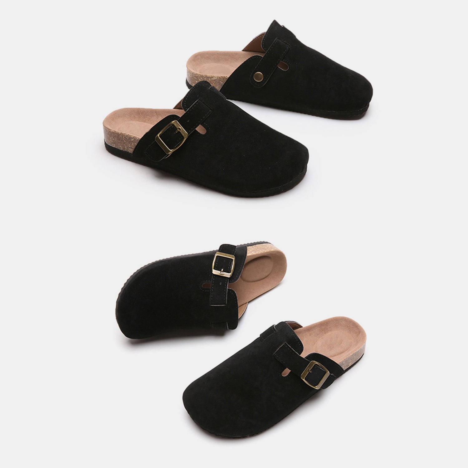 Suede Closed Toe Buckle Slide - Smart Shopper