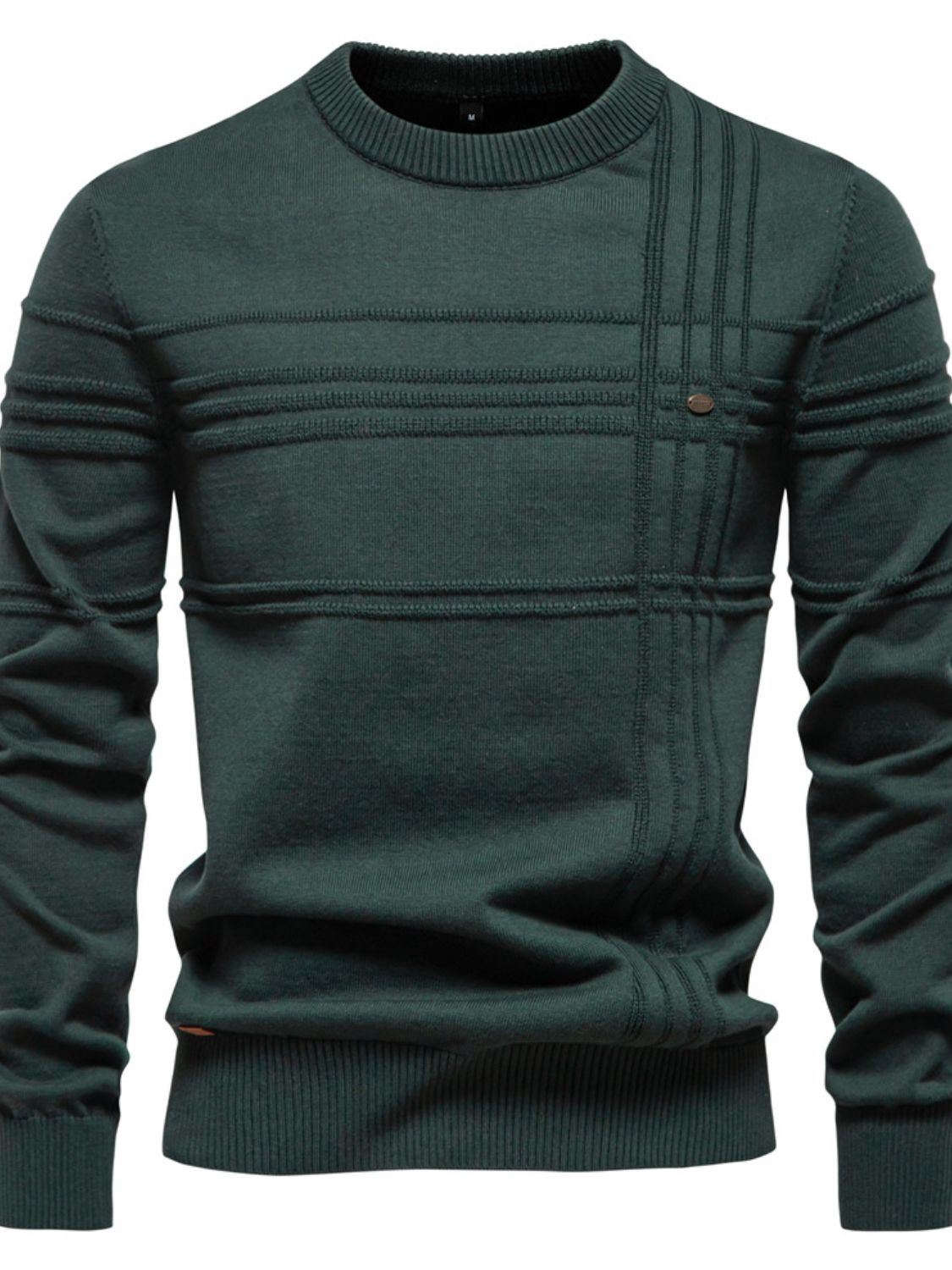 Men's Round Neck Striped Sweater - Smart Shopper