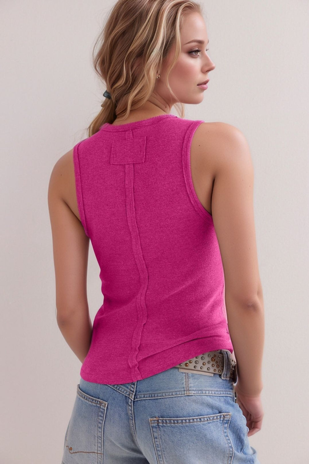 V-Neck Ribbed Tank - Smart Shopper