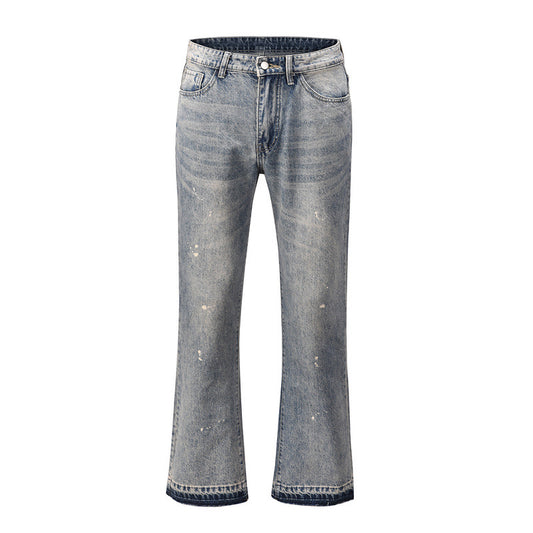 Men's Frayed Hem Bootcut Jeans - Smart Shopper