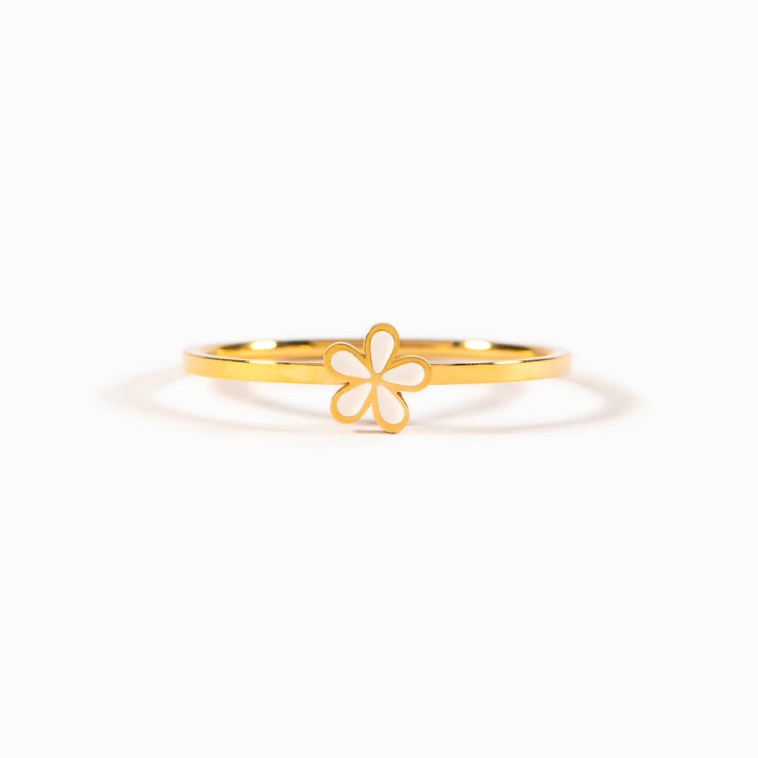 925 Sterling Silver Enamel Flower Ring - Smart Shopper