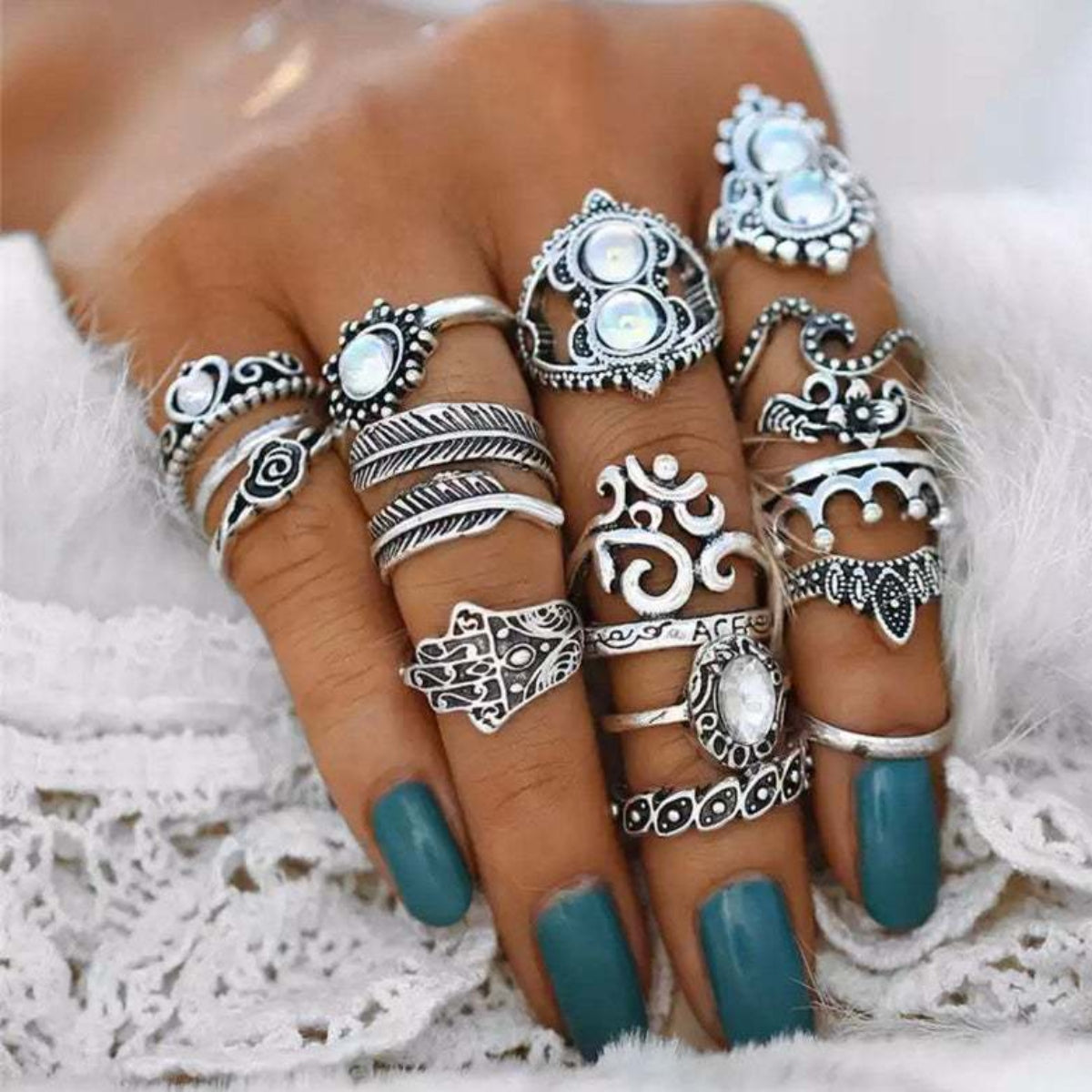 Alloy 16-Piece Ring Set - Smart Shopper