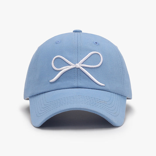 Bow Embroidered Cotton Baseball Cap - Smart Shopper