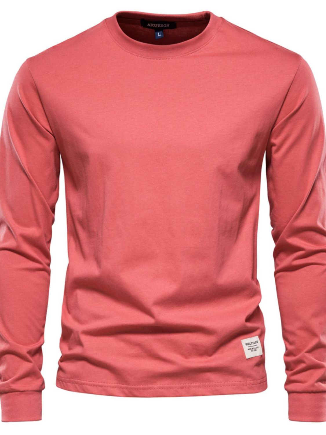 Men's Full Size Round Neck Long Sleeve T-Shirt Plus Size - Smart Shopper