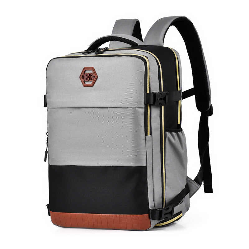 Color Block Multi-Pockets Backpack Bag - Smart Shopper