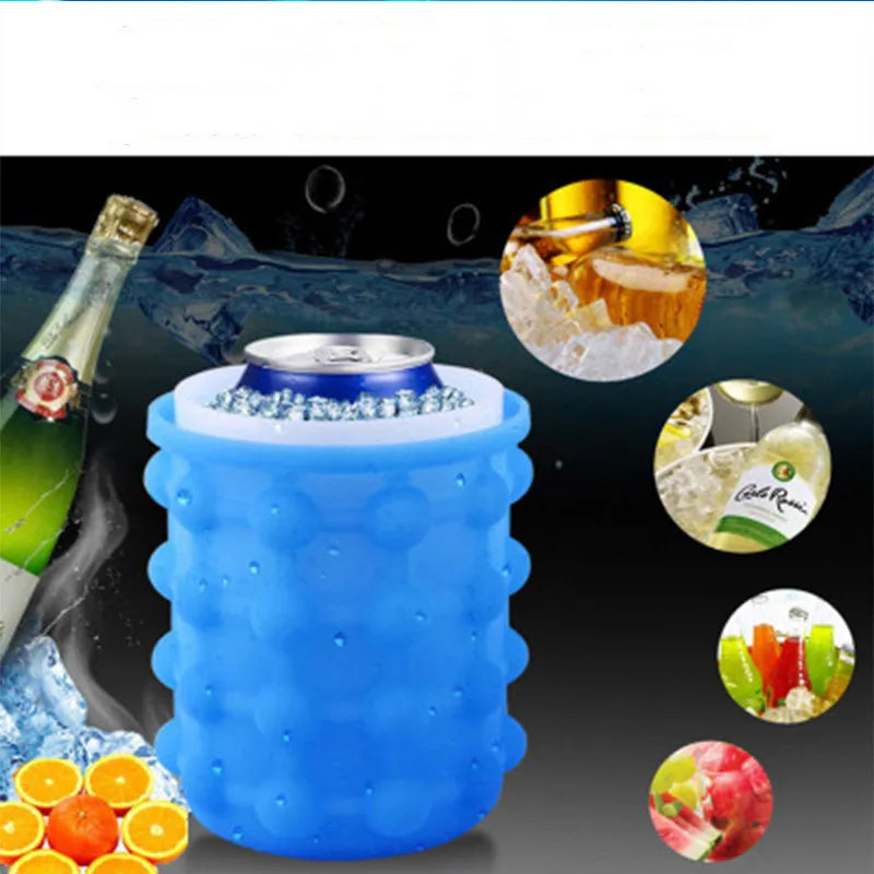 Round Barrel 3D Champagne Ice Bucket - Smart Shopper