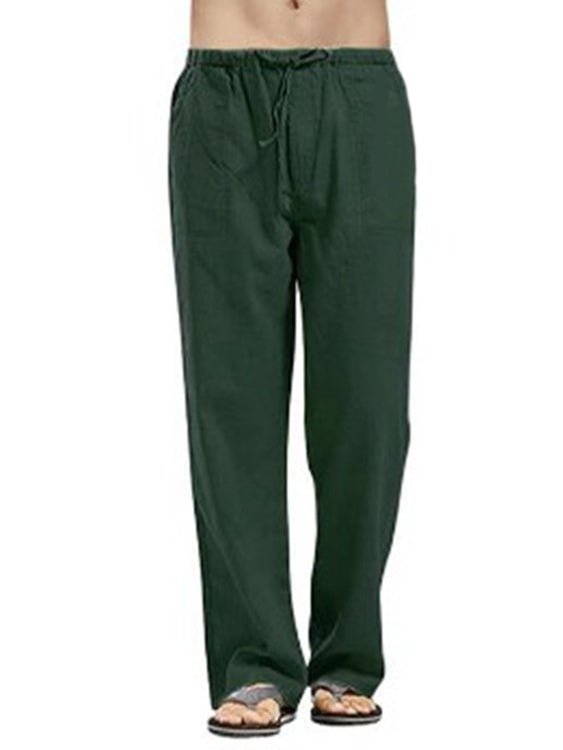 Men's Full Size Drawsting Straight Leg Pants Plus Size - Smart Shopper