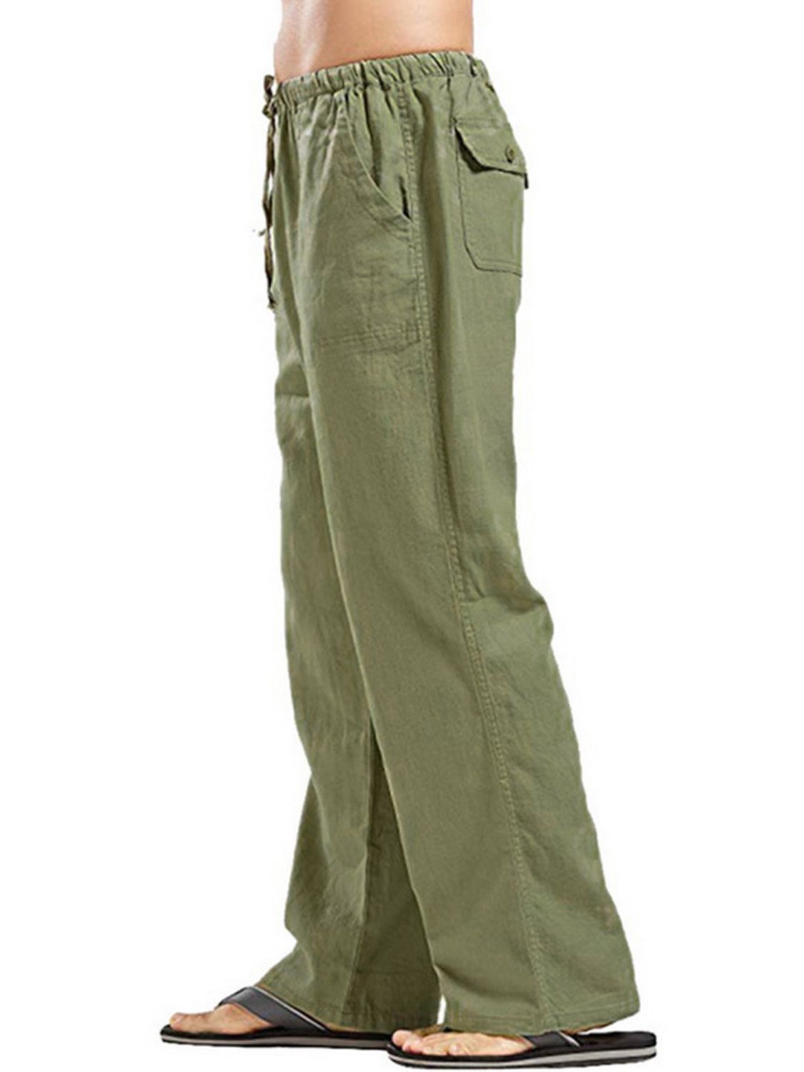 Men's Full Size Drawsting Straight Leg Pants Plus Size - Smart Shopper