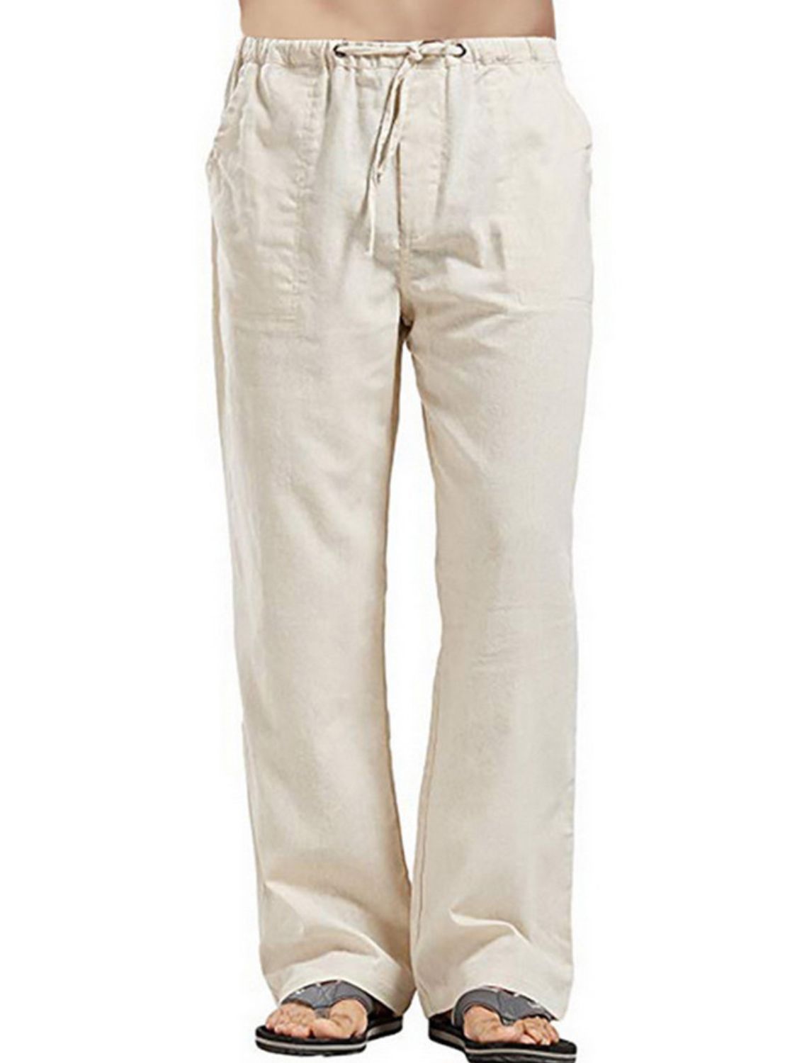 Men's Full Size Drawsting Straight Leg Pants Plus Size - Smart Shopper