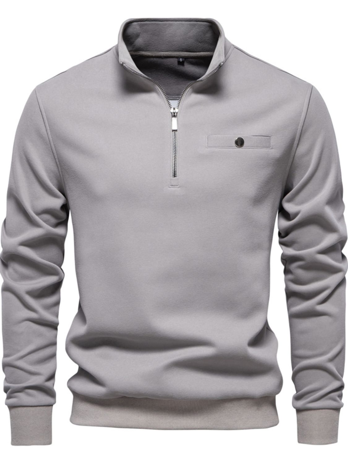 Men's Quarter Zip Long Sleeve Sweatshirt - Smart Shopper