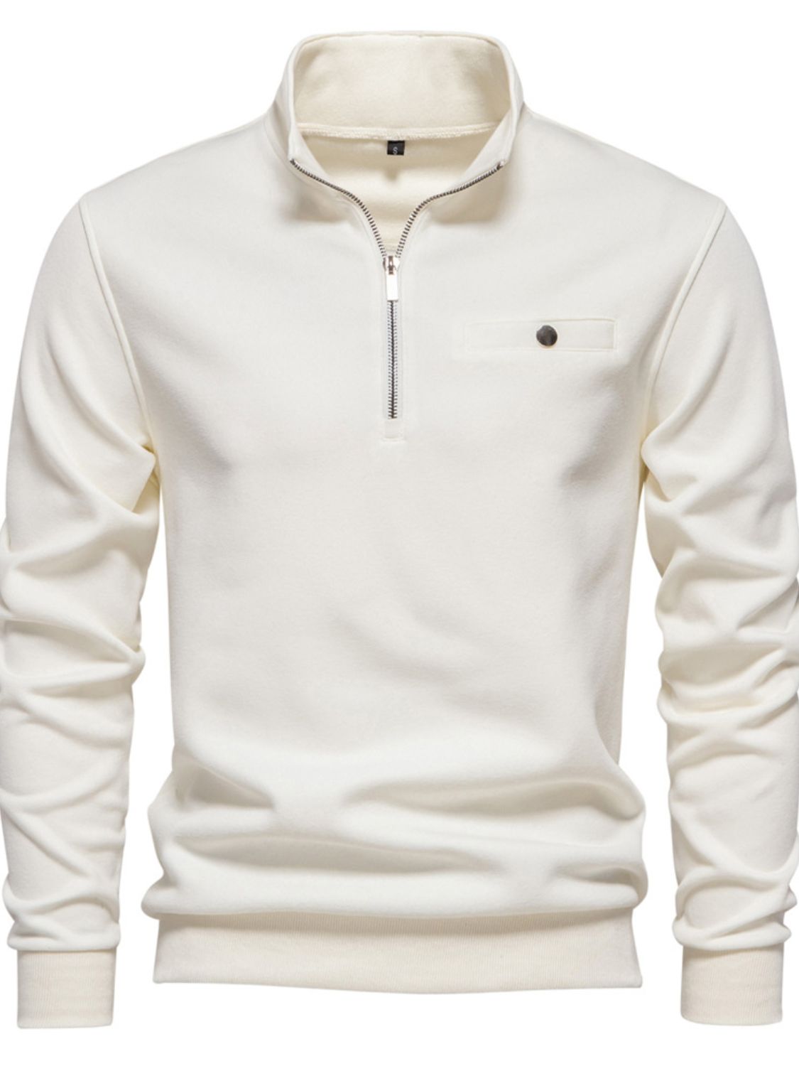 Men's Quarter Zip Long Sleeve Sweatshirt - Smart Shopper