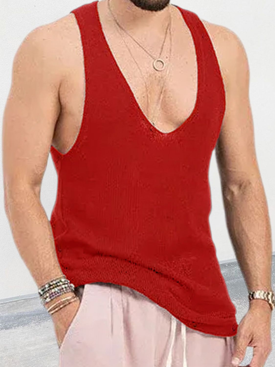 Men's Scoop Neck Knit Tank - Smart Shopper