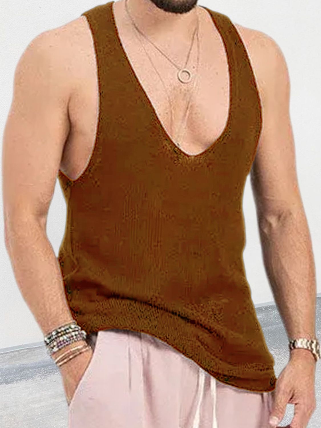 Men's Scoop Neck Knit Tank - Smart Shopper