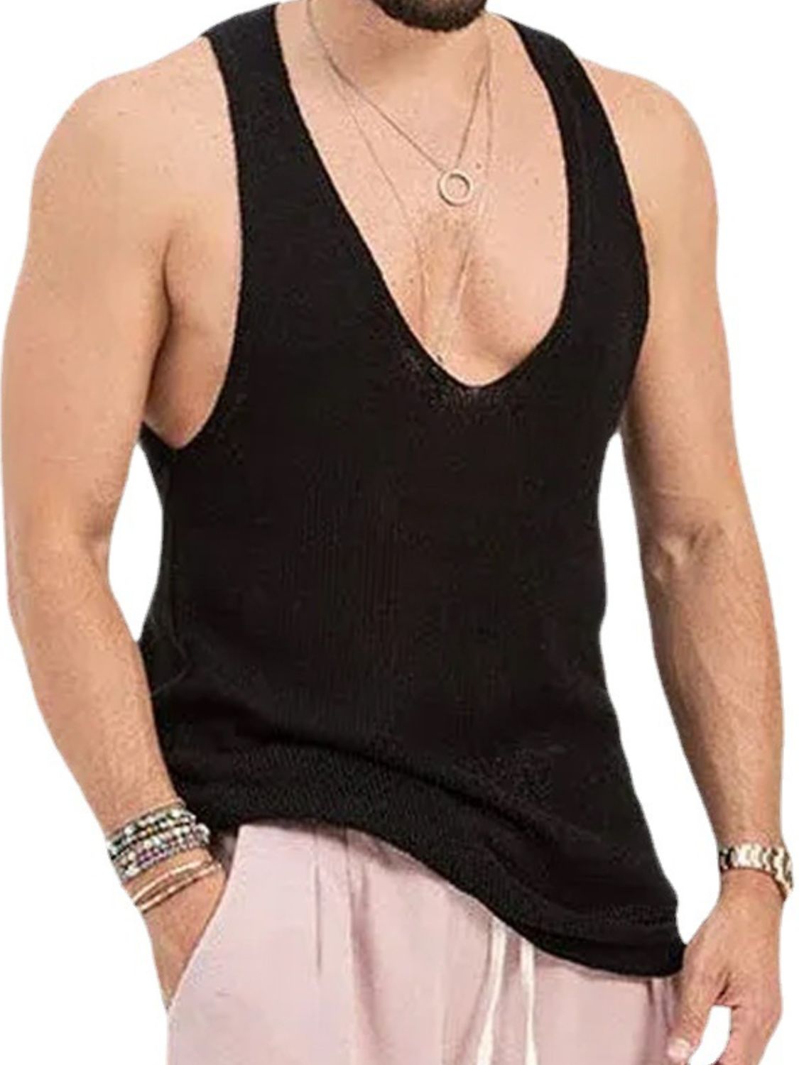 Men's Scoop Neck Knit Tank - Smart Shopper