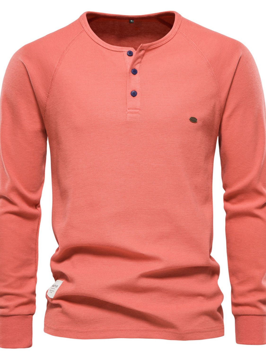 Men's Waffle-Knit Long Sleeve T-Shirt - Smart Shopper