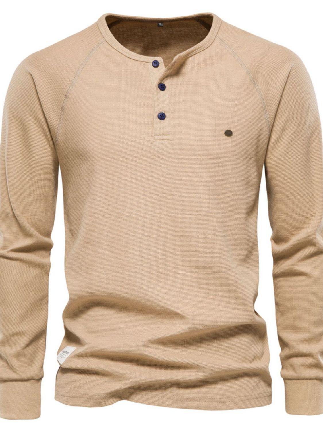 Men's Waffle-Knit Long Sleeve T-Shirt - Smart Shopper