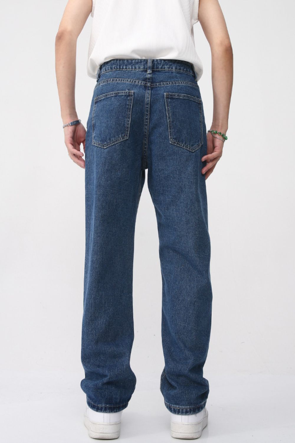 Men's Washed Straight Leg Jeans - Smart Shopper