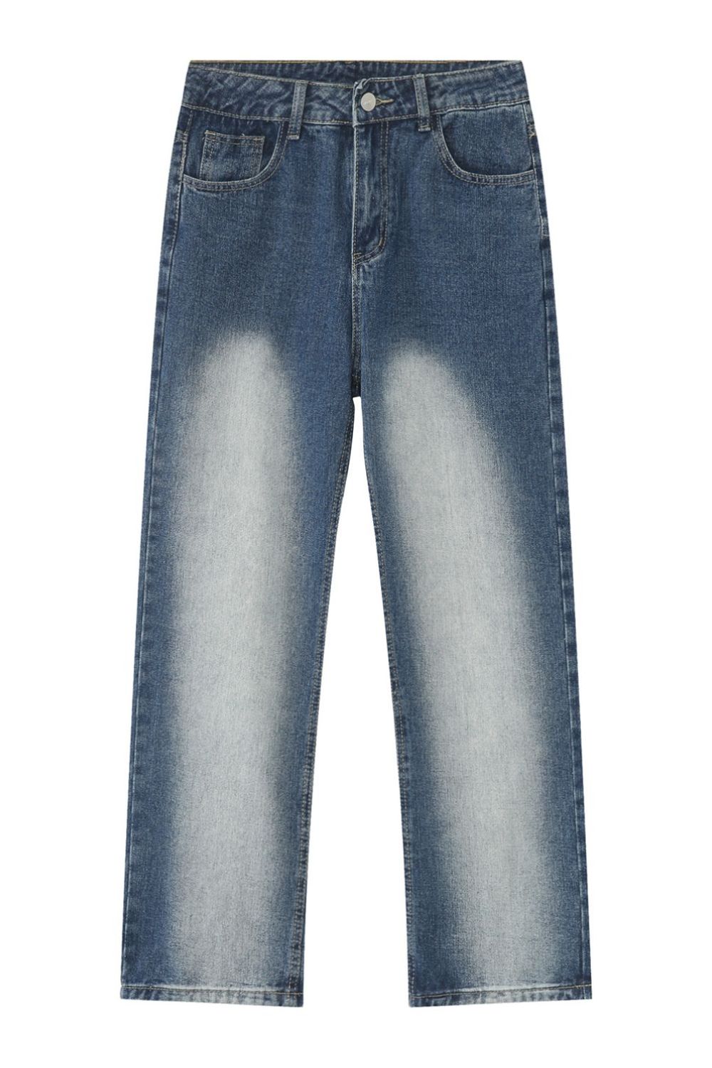 Men's Washed Straight Leg Jeans - Smart Shopper