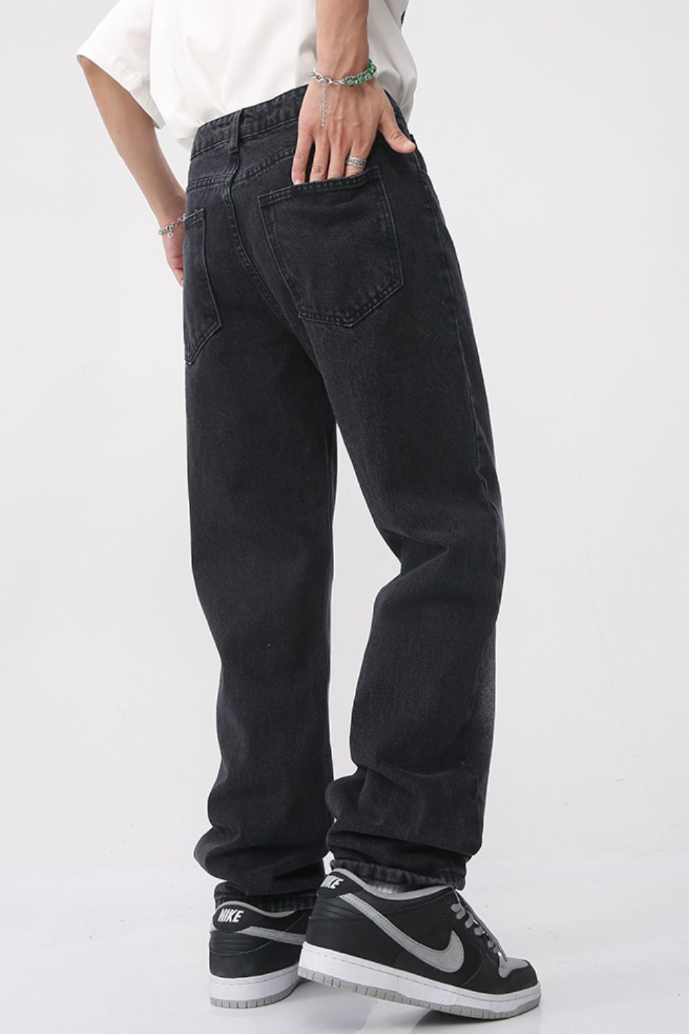 Men's Washed Straight Leg Jeans - Smart Shopper