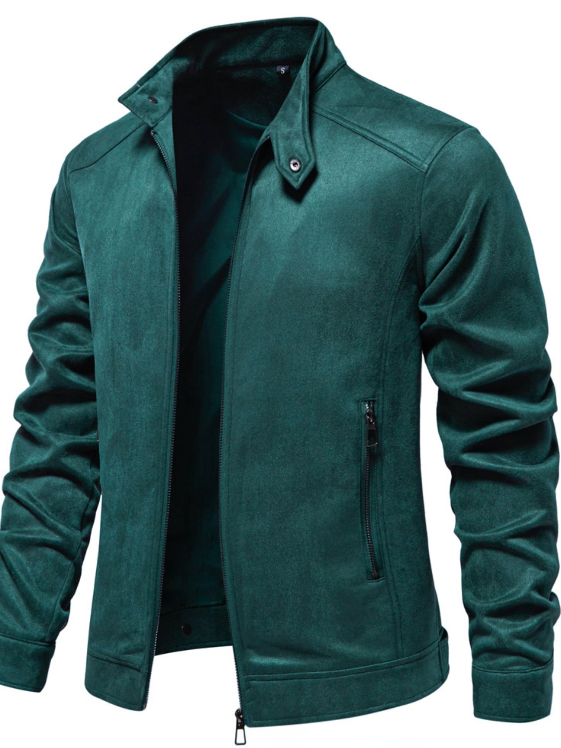 Men's Zip Up Long Sleeve Biker Jacket - Smart Shopper