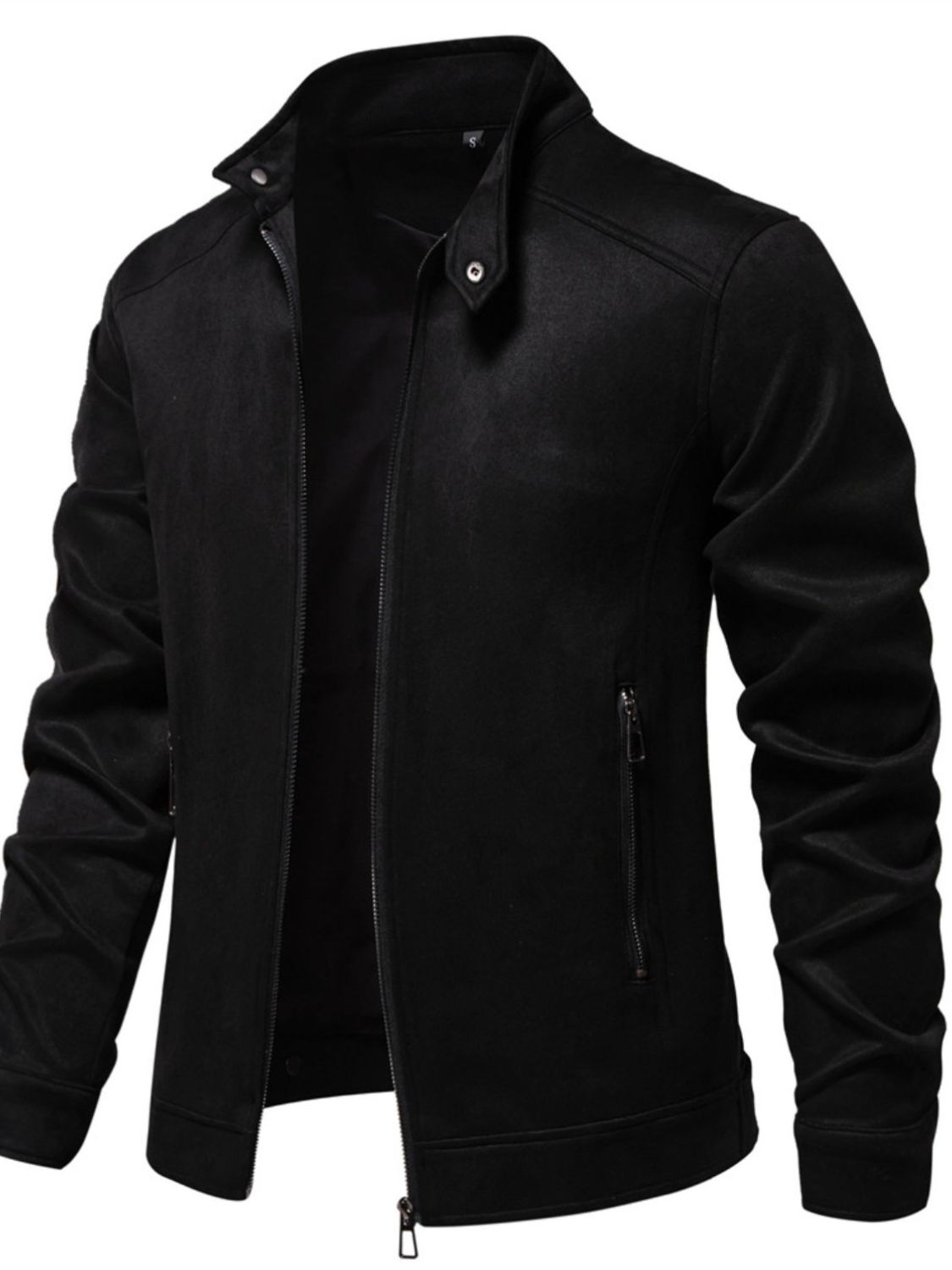 Men's Zip Up Long Sleeve Biker Jacket - Smart Shopper