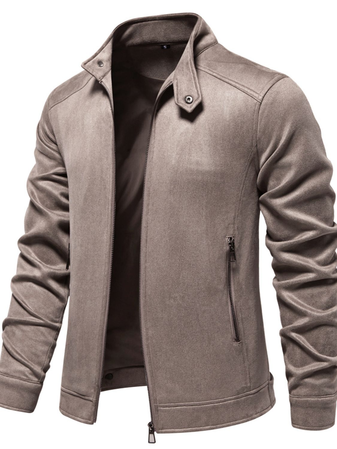 Men's Zip Up Long Sleeve Biker Jacket - Smart Shopper