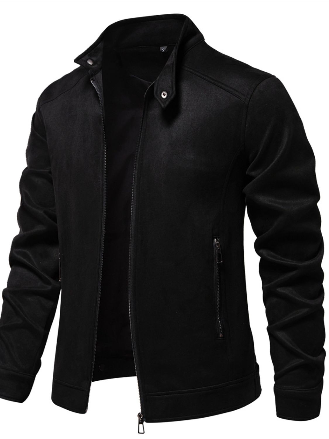 Men's Zip Up Long Sleeve Biker Jacket - Smart Shopper