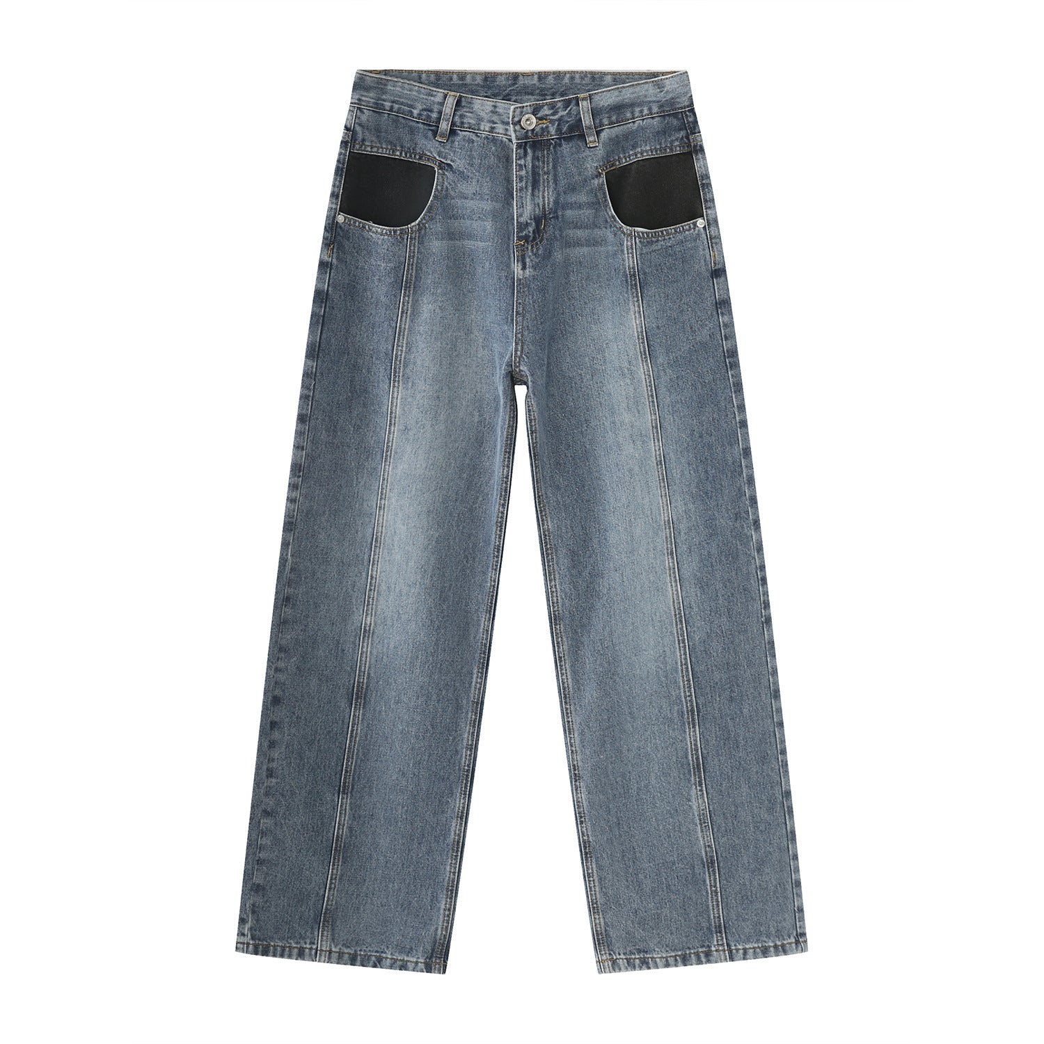 Mid Rise Waist Jeans with Pockets - Smart Shopper