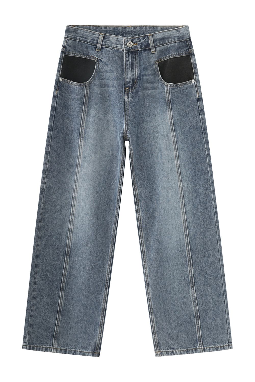 Mid Rise Waist Jeans with Pockets - Smart Shopper