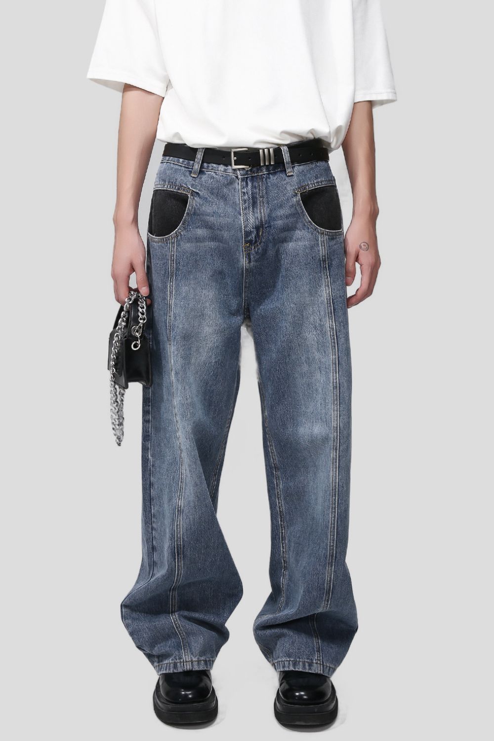 Mid Rise Waist Jeans with Pockets - Smart Shopper