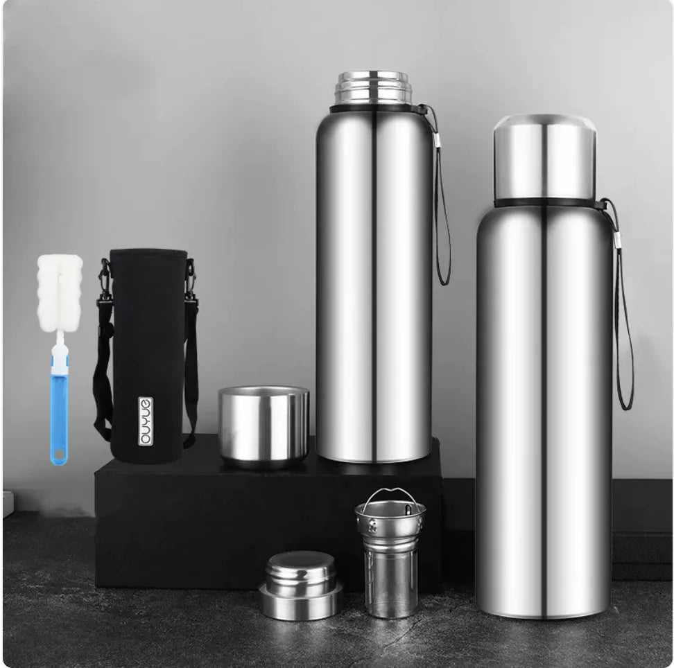 Dual-Wall Stainless Steel Thermos