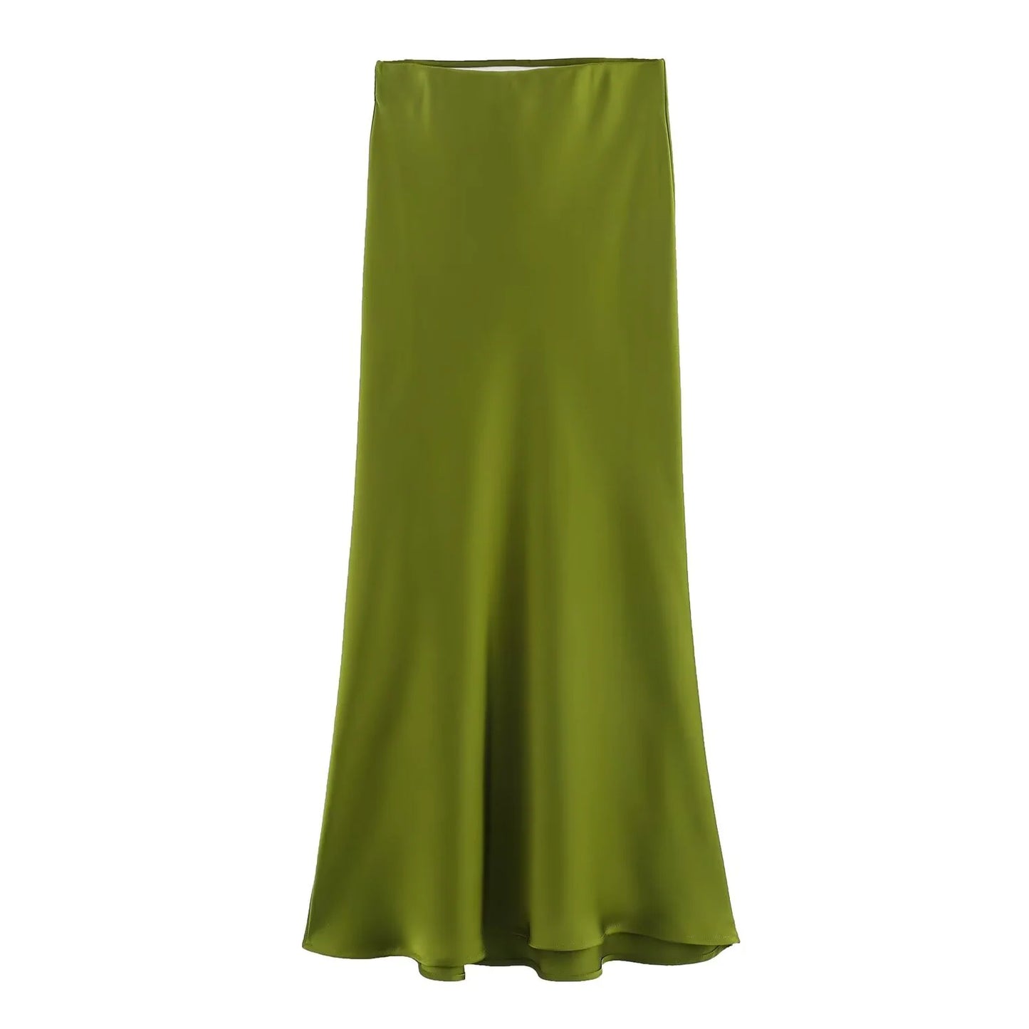 Elegant Satin Midi Pleat Skirt - Smart Shopper