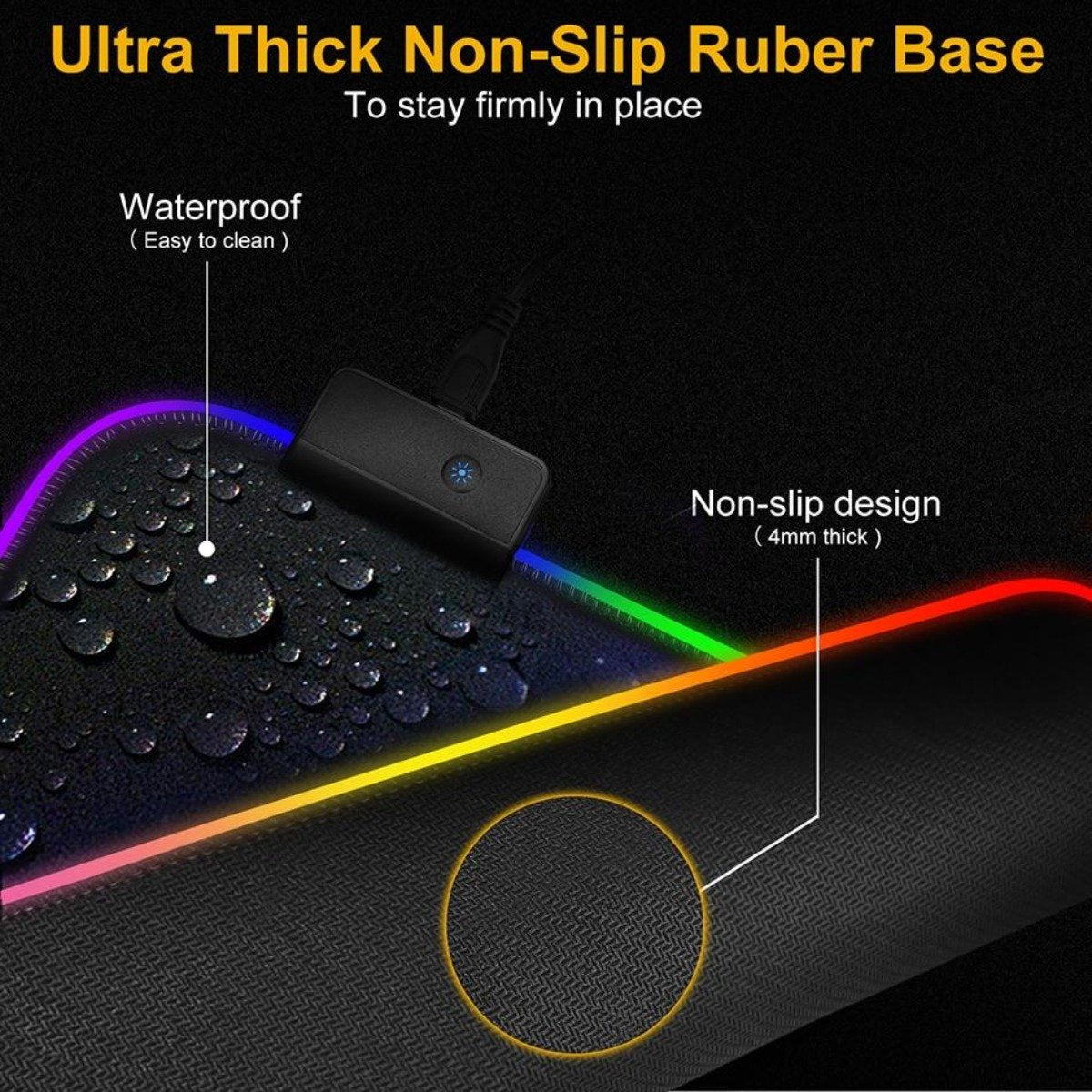 Ninja Dragons RGB Gaming 1 Touch Light Up Mouse Pad - Large Size - Smart Shopper