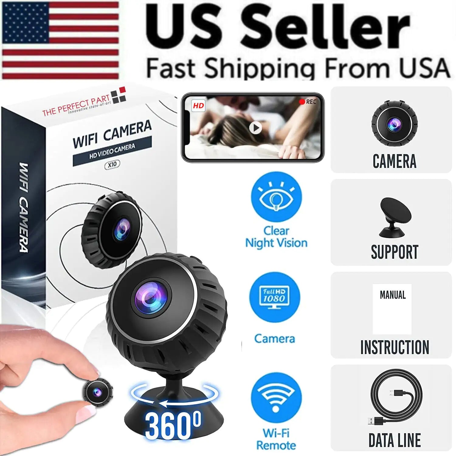 Compact Wireless Spy Cam HD 1080P WiFi DVR - Smart Shopper